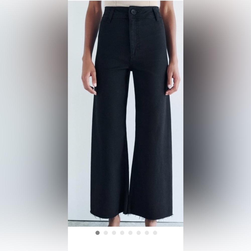 Zara High Rise Marine Straight Jeans